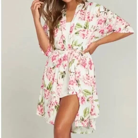 Show Me Your Mumu Pink and Green Brie Floral Robe - One Size 🌸🌿🌸 - Picture 5 of 13
